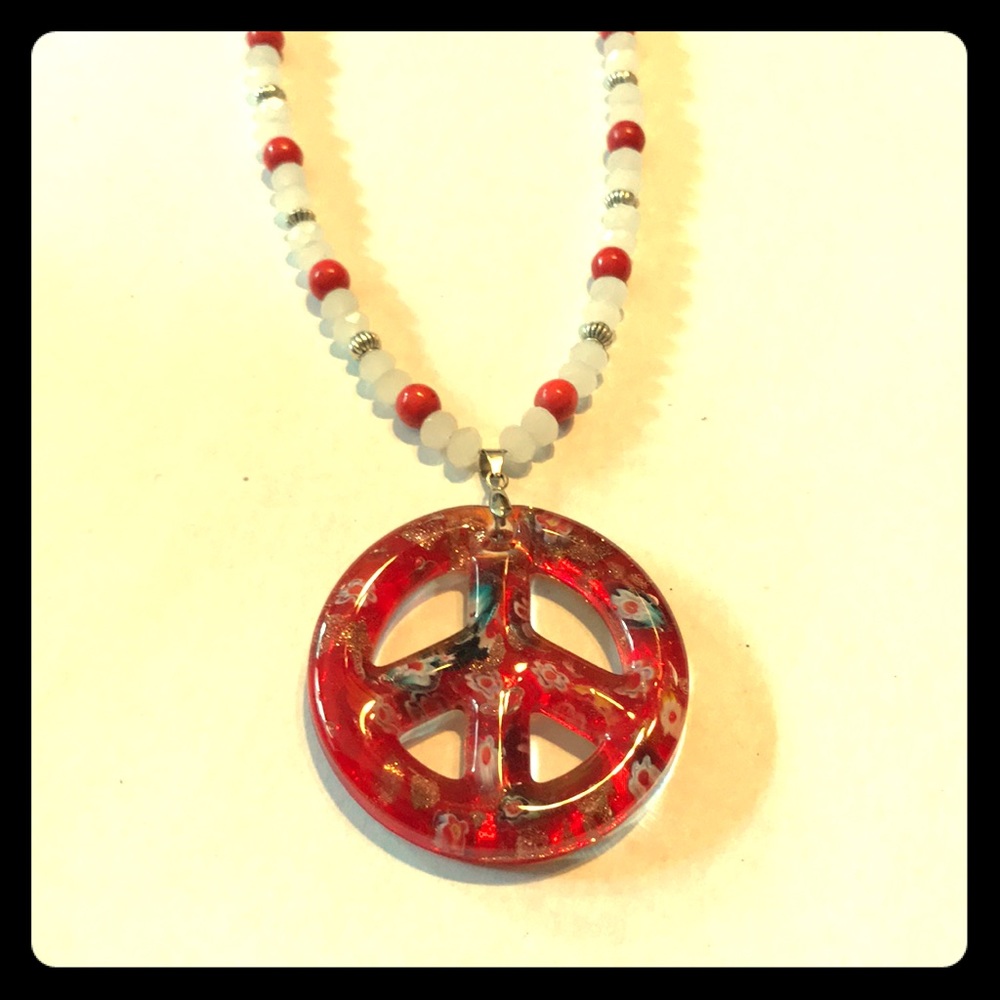 peace sign necklace